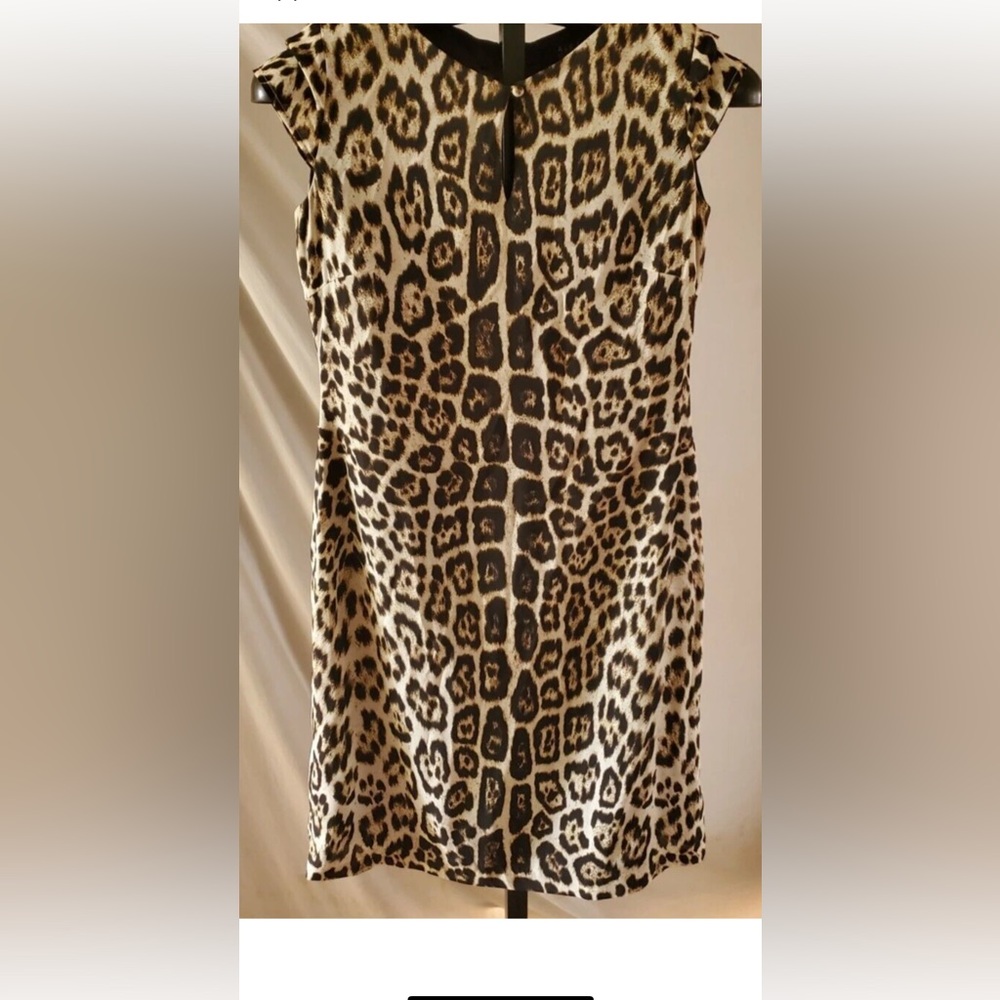 Alex Marie Leopard Print Mini Dress
